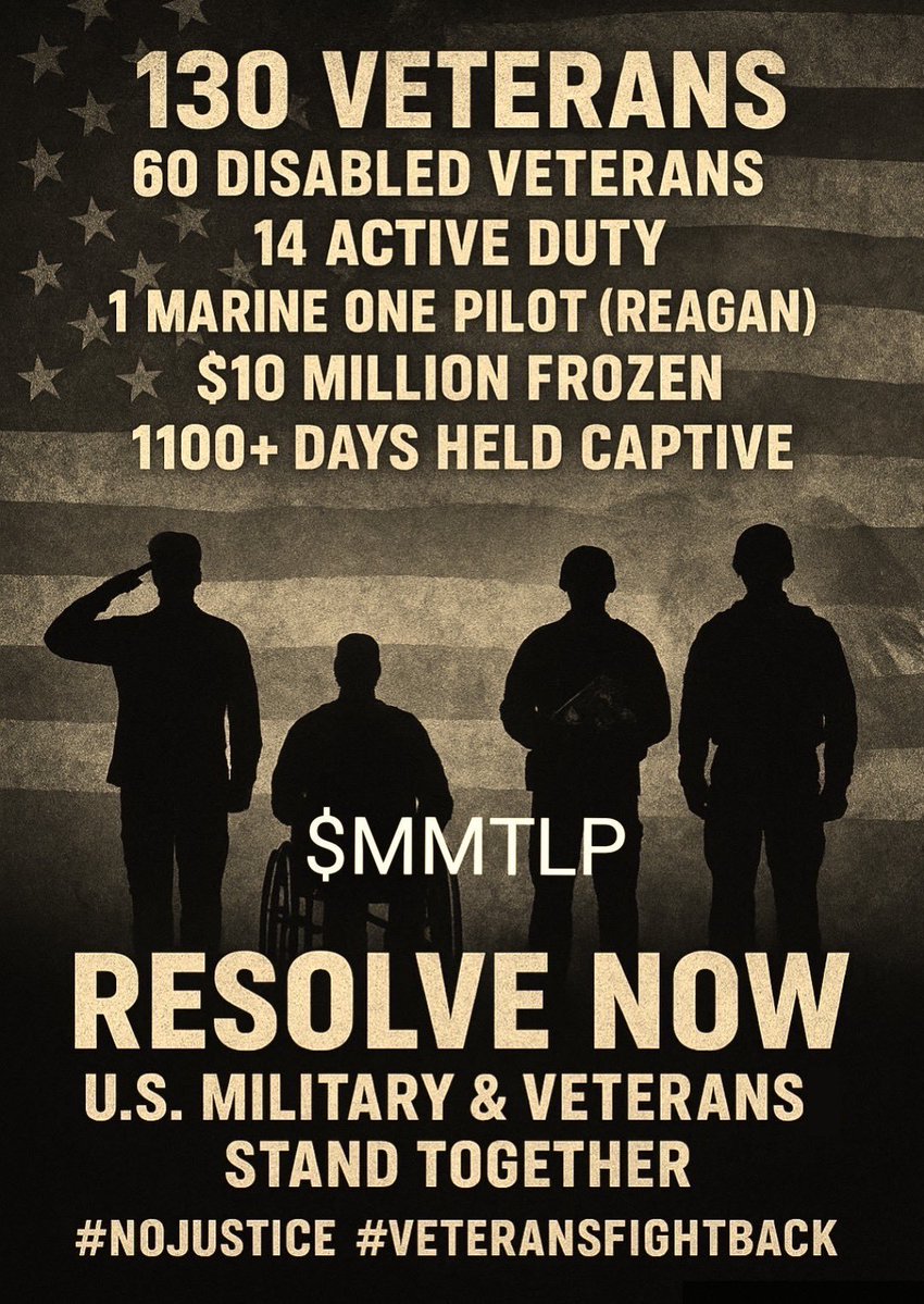 IRONAPE_MMTLP's tweet photo. @FINRA @The_DTCC @OptionsClearing 

65,000+ investors, including #Veterans and #Disabled Veterans have been trying to get @SECGov attention for the past 1350 days to get support to help resolve a U3 halt on ticker $MMTLP frozen by @Finra and @SECGov

#VETERAN families have been suffering for OVER THREE YEARS now, because CORRUPT REGULATORS refuse to DO THEIR JOB to protect #Veterans. Don't worry, we're not going away until this is resolved.

We have experienced bankruptcies, divorces, severe depression, dissolution of small businesses, Veteran PTSD, and sadly, we have had shareholders take their own life. Yet, regulators hide under "absolute immunity" like a absolute cowards.

How do you live with yourselves? #finrafraud #mmtlpfiasco @PeteSessions @RepRalphNorman