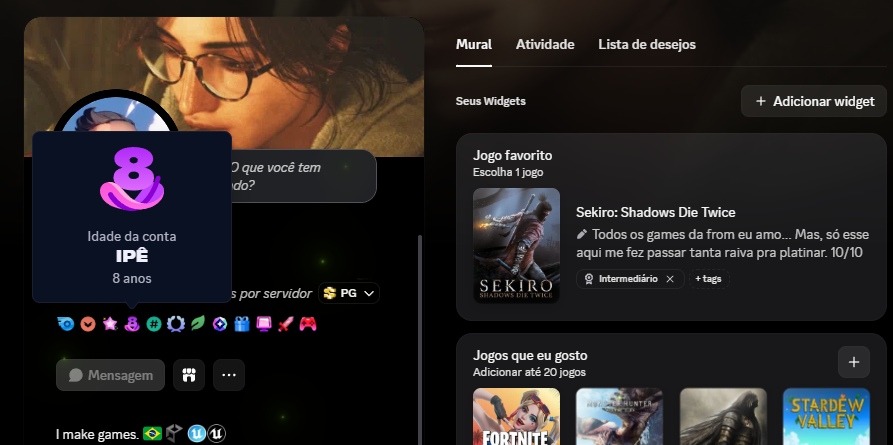 canvas_dev's tweet photo. 8 anos de @discord, mais de 1300 horas de tela compartilhada para lazer, trabalho e estudo. De acordo com os leigos, é um local de criminosos... já quem o usa diariamente sabe o propósito, a segurança e a qualidade do app. Obrigado pelo trabalho discord! https://t.co/blhPJ36MbU