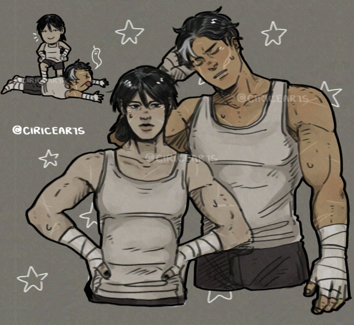 ciricearts's tweet photo. my first drawing of them vs the last one  ^^ #jasontodd #cassandracain https://t.co/5YjJn8MYYL