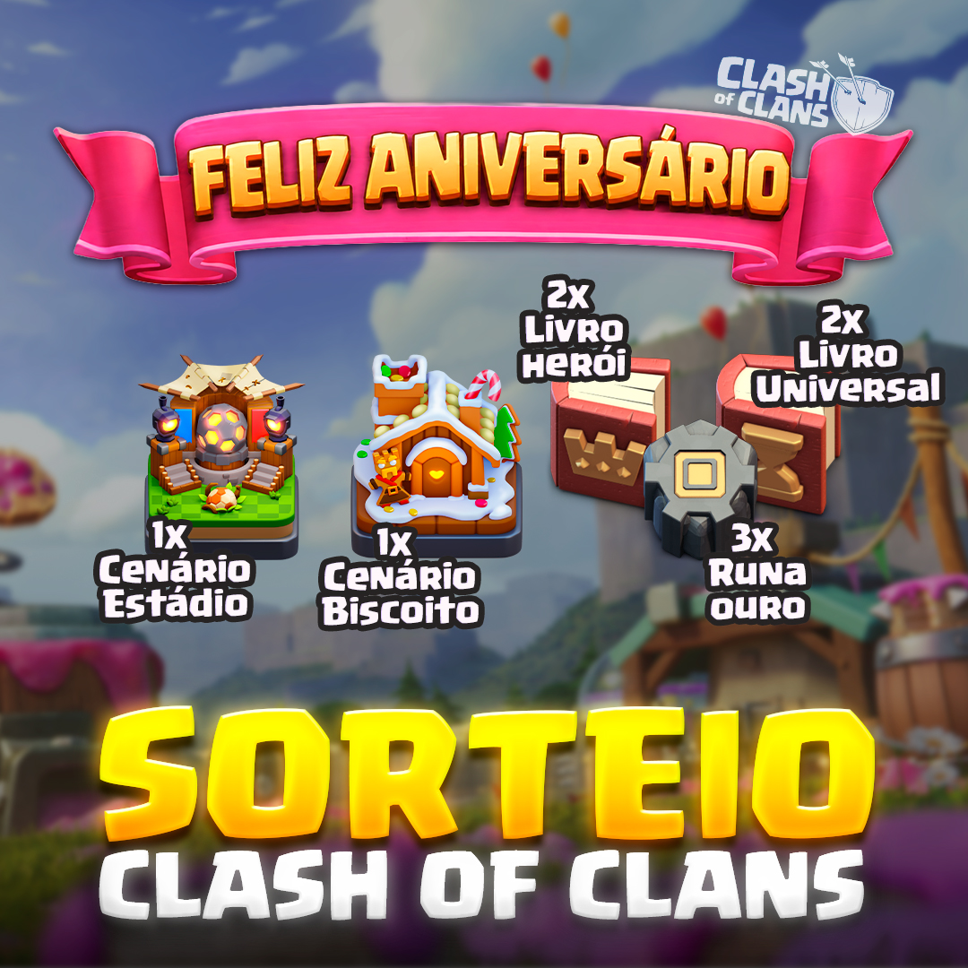 rafacocbr's tweet photo. Salve Galera! Sorteio 14º Aniversário @ClashofClans 

Para participar:
✅seguir: @rafacocbr 
✅ser inscrito no meu canal Youtube:https://t.co/q0muDij2S0
✅comente qual sua tropa favorita , curta e reposte esse post

⏰ Termina em 24 de agosto

#SupercellPartner #GiftedBySupercell https://t.co/QBlM0NQqE5