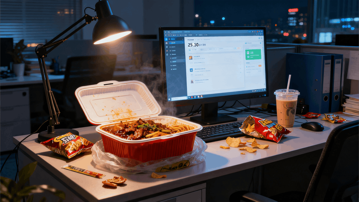 Michael64305181's tweet photo. Lunch break vibe: half-eaten sandwich, endless browser tabs, and pretending I’m deep in work. https://t.co/0ClLcEK344