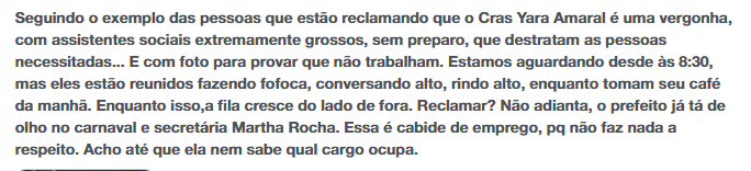 AureliaFreitas's tweet photo. Avaliações do Google sobre o CRAS YARA AMARAL do Shopping Jardim Guadalupe.
É PÚBLICO.
Não tem vaga no site, mas o atendimento bate papo enquanto IDOSOS e pessoas simples aguardam a boa vontade dos servidores do CRAS.
Vai vendo.
#CRAS https://t.co/jAflGSrPji