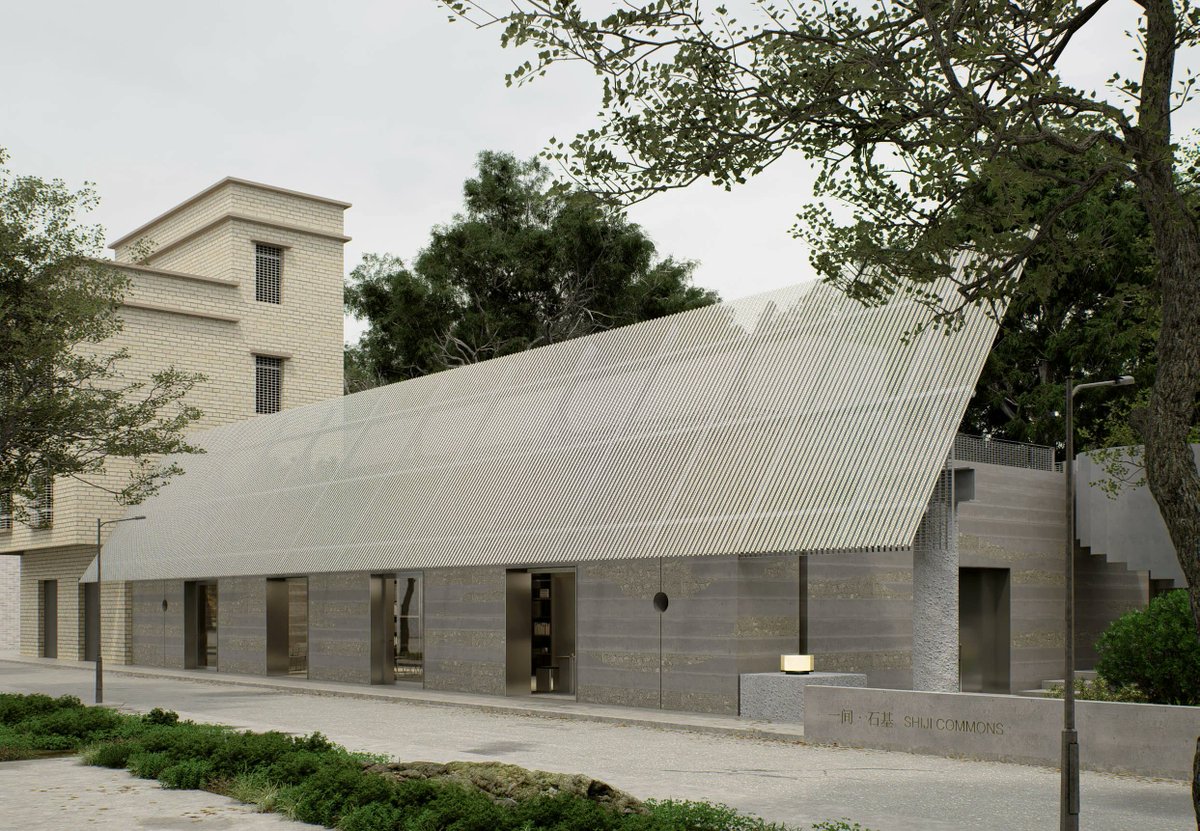 arqcommx's tweet photo. ¿Y si la piedra vieja fuera el material más valioso del proyecto? SHIJI COMMONS, en Zhuhai, China, reutiliza dos casas tradicionales. StudioTiltedCircle conserva sus muros, incorpora concreto y metal, y abre nuevos vacíos para llevar luz al interior. https://t.co/ihxT0327ZM