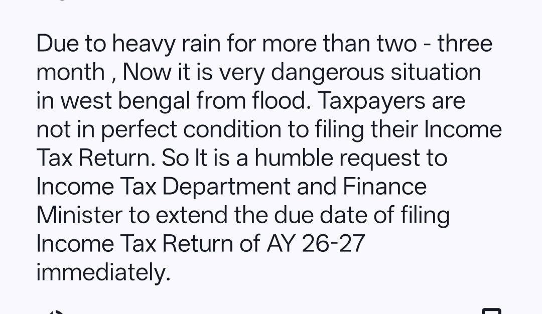 TAXCARE6's tweet photo. @IncomeTaxIndia @nsitharamanoffc @officeofPCM @FinMinIndia @PIB_India Due to heavy rain for more than two - three month , Now it is very dangerous situation in west bengal from flood. Taxpayers are not in perfect condition to filing their Income Tax Return. https://t.co/NBD7u6viDR