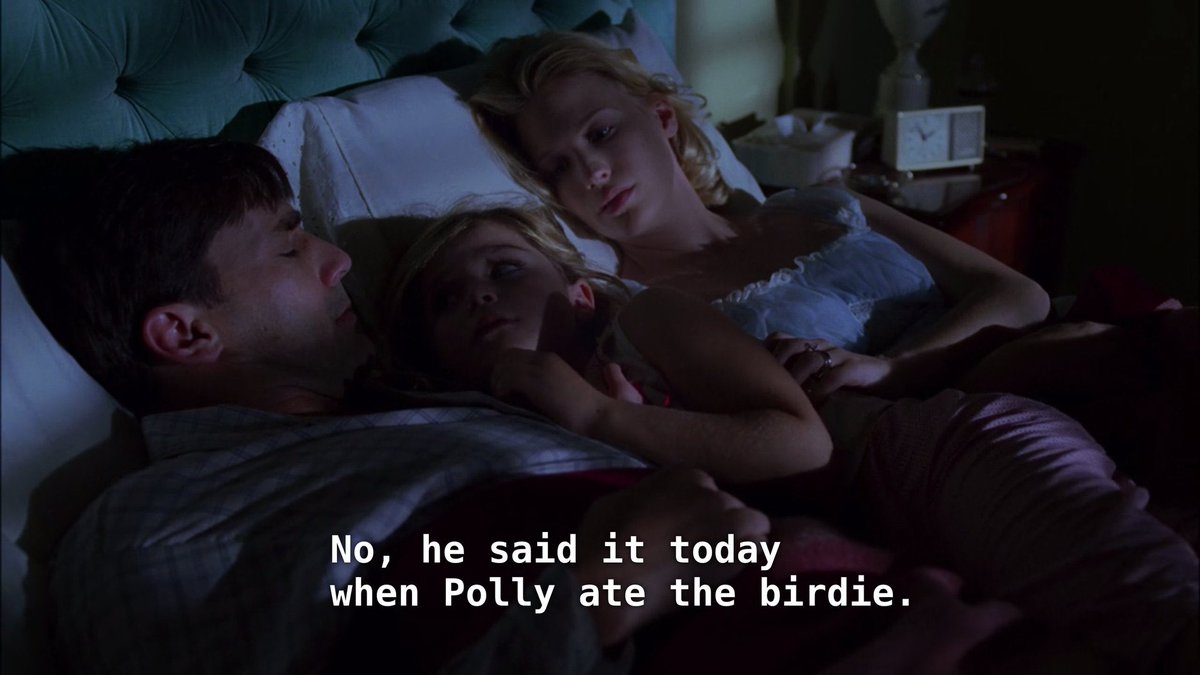 madmenpics's tweet photo. This is the line from the same episode: “She (birdie) wasn’t hurt that bad. She could fly.” It’s like they summed up Betty’s entire arc in a single line in the ultimate Betty Draper episode. https://t.co/ruekwFiNhP