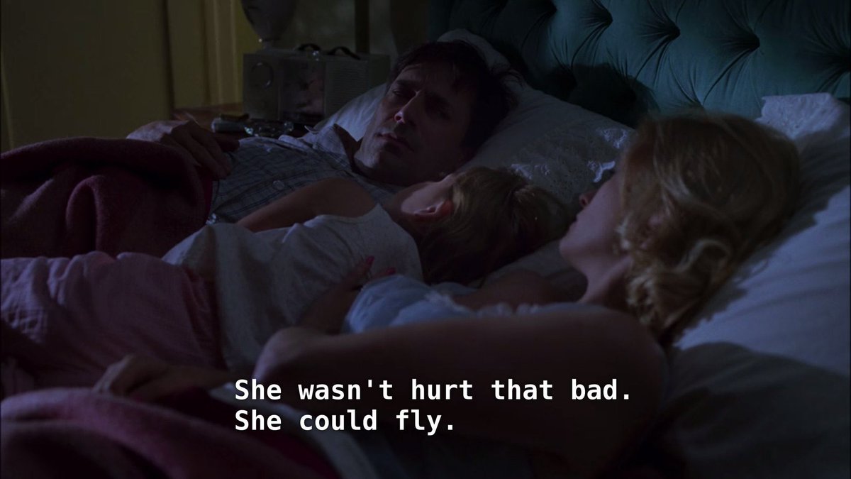 madmenpics's tweet photo. This is the line from the same episode: “She (birdie) wasn’t hurt that bad. She could fly.” It’s like they summed up Betty’s entire arc in a single line in the ultimate Betty Draper episode. https://t.co/ruekwFiNhP