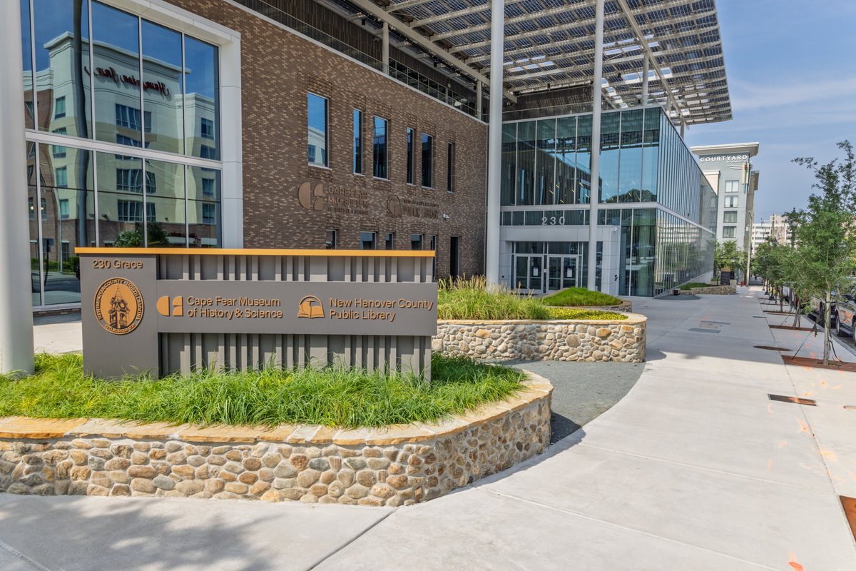 NewHanoverCo's tweet photo. Today, the #NHCgov Board of Commissioners cut the ribbon on the new @capefearmuseum in downtown Wilmington. The museum's new home at 230 Grace St opens at 9 am on August 18 and features over 400 artifacts, a planetarium, interactive exhibits and more: https://t.co/wygxm9oIL9 https://t.co/As6r9KVG13