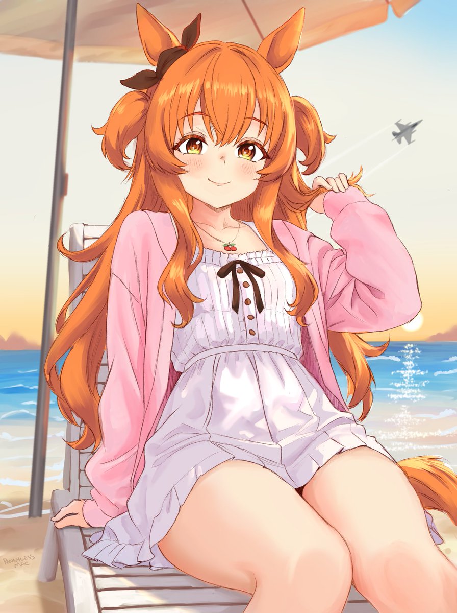 PennylessM's tweet photo. Sketch of Mayano Top Gun enjoying the beach 🏖️ https://t.co/I6QjxYSpad