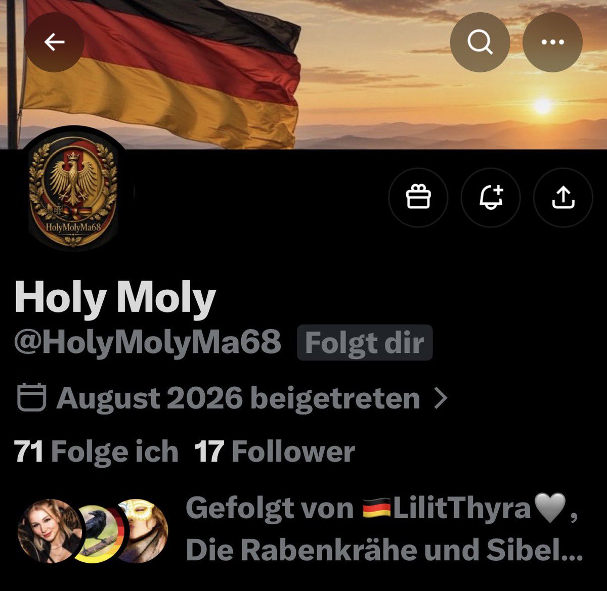 Bundeskanz50246's tweet photo. Ich würde mich freuen, wenn ihr @HolyMolyMa68 bitte ein bisschen Starthilfe mit seinem neuen Account geben würdet.
Er war früher schon mal auf X, wurde dann aber (inklusive seiner Familie) massiv von Linken bedroht und hatte sich daraufhin abgemeldet. Jetzt macht er einen Neustart und freut sich über jeden neuen Follower.
Zurückfolgen wird er dann auch sicherlich, aber je nachdem, welche Reichweite dieser Tweet jetzt hat und wie viele Follower dazukommen, kann das halt immer eine kurze Zeit mit dem Zurückfolgen dauern, weil das ja täglich limitiert ist wie oft das geht.
Ein Retweet oder selbst einen Aufruf zu machen wäre natürlich auch toll.
Vielen Dank für eure Unterstützung 🤗!