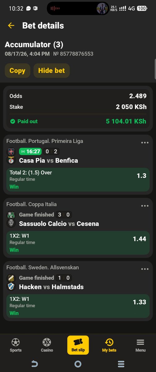 taita_apple's tweet photo. Congratulations 🤑
WON ✅
Small but sure 💯
#Afropari https://t.co/uQbf7ABIpQ