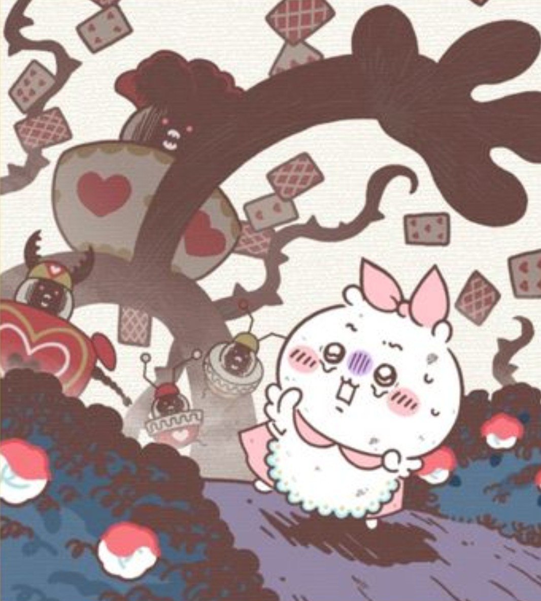 meowkkotsu's tweet photo. chiikawa in wonderland https://t.co/uMcZzs3EdR