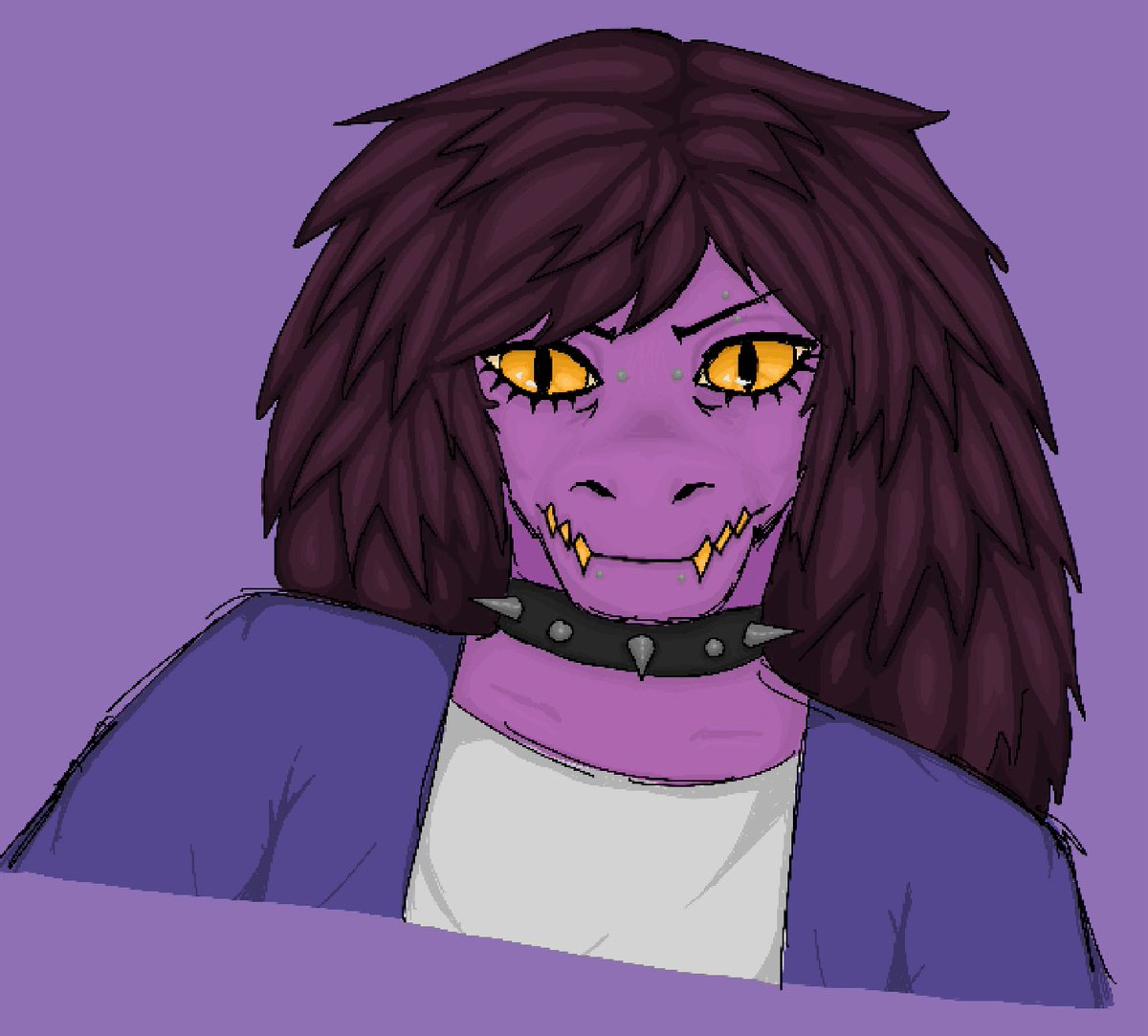 kruziez's tweet photo. susie is complete! #DELTARUNE https://t.co/PHZtydkKWC