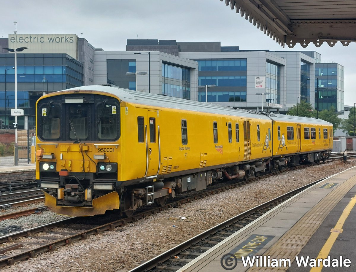 WilliamWardale's tweet photo. @networkrail 950001 at #Sheffield
2Q08 0832 Derby R.T.C.(Network Rail) to Chester Middle Yard
Monday 17th August 2026
@Northern_Travel @TomDearlove1 @BashirKhan2 #class950 #trainspotting #networkrail #sprintertrain https://t.co/8FFUT6ty2D