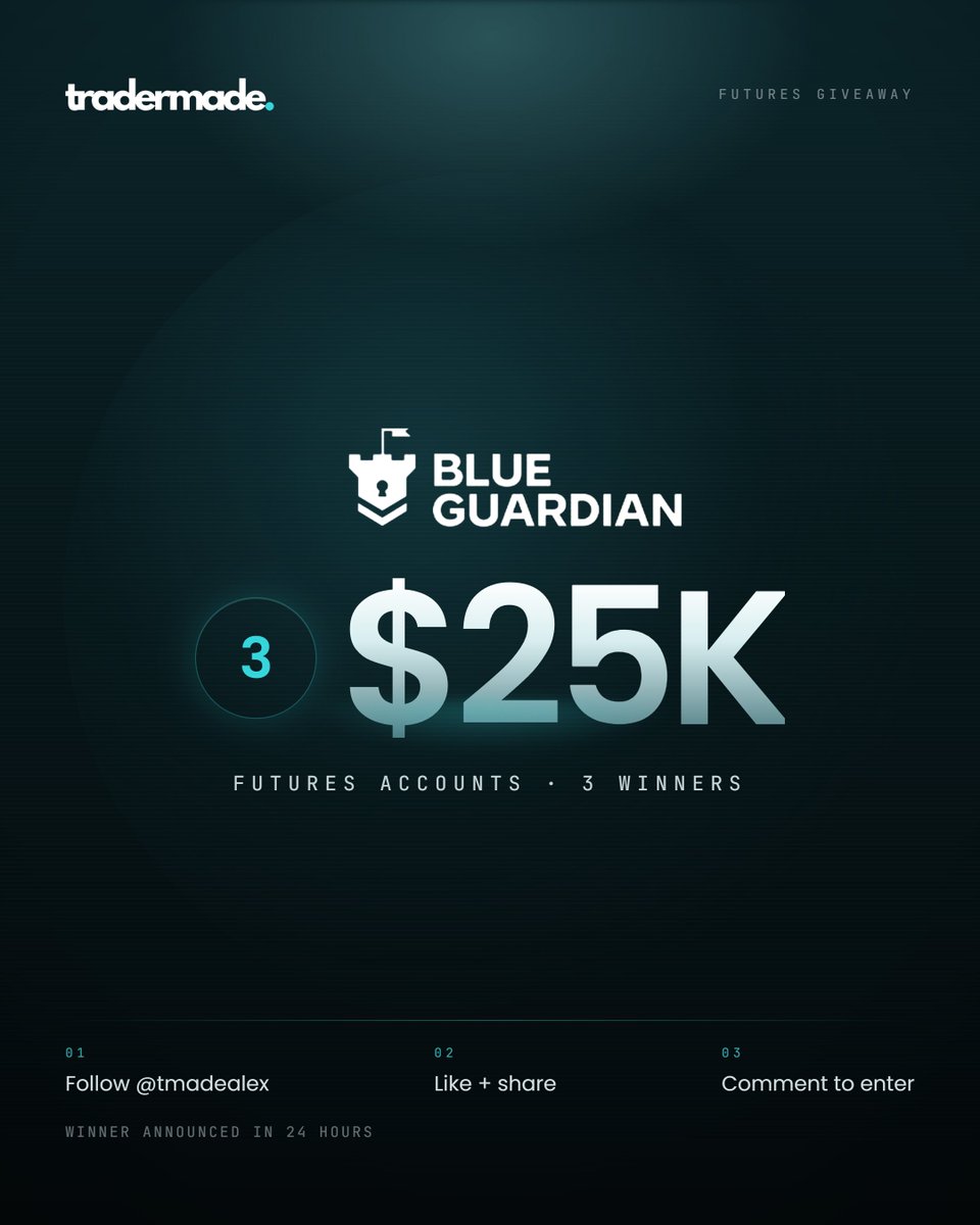 TMadeAlex's tweet photo. 3x $25K evaluation accounts. Free.

Partnered with @GuardianFutures to give these away.

Entry:
Follow both accounts
Like + repost
Comment 

Winners pulled live tomorrow, @PropFirmMatch stream, 3PM EST.

That's it. Good luck. https://t.co/Mr8PT5wCSB