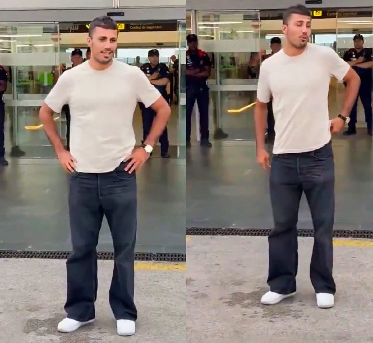 ElForlan2006's tweet photo. Rodri and his agents have arrived in Barcelona, and they’re already wondering if they should hire Camavinga to help carry all those Golden Balls, Ballon d’Ors and Euro Player of the Tournament awards to the Barcelona museum. https://t.co/VSbMwqZAhw