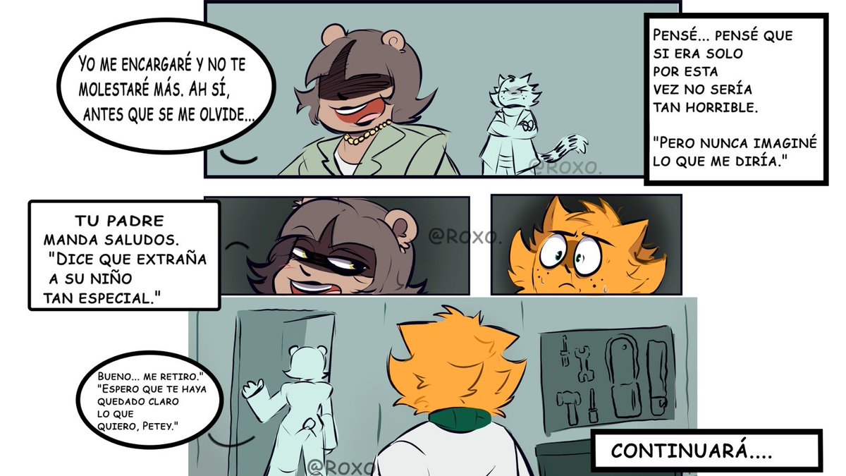 R0ss_bunny's tweet photo. Dimensiones 🌌✨
CAT #petey #alcaldesa #audimensióncat #headcanon 
#dogman #furry #cómic 
Por fin lo pude terminar necesitaba hacerlo si no me iba a repetir pero por fin les traigo esto espero que les guste mucho 👉👈 seguramente está medio desordenado pero como piloto. https://t.co/FiBqQax8OE