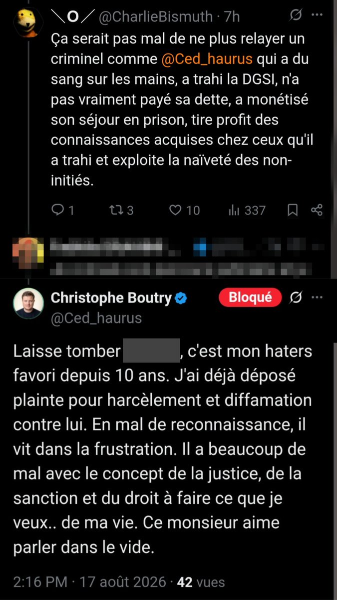 CharlieBismuth's tweet photo. Vu que Christophe Boutry #Haurus balance des accusations délirantes et calomnieuses contre moi, un droit de réponse détaillé s'impose.
Un fil documenté sur ce mythomane traitre ripoux sera donc publié demain. Préparez le popcorn.
T'inquiète ça va bien se passer. https://t.co/K8alYmIggx