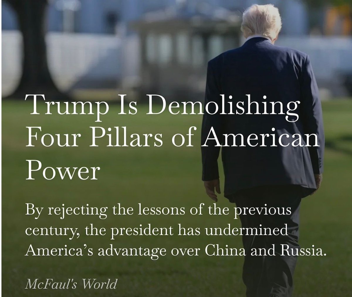 McFaul's tweet photo. For now, democracy remains more popular than dictatorship globally. 

But the world’s most prominent symbol of democracy is undergoing its gravest constitutional crisis since the Civil War. 

https://t.co/rgV1lAUpnu https://t.co/HBpqzvE5cO