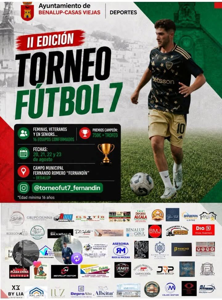 JAlconchel's tweet photo. II Torneo de Fútbol 7
#deportes #eventosdeportivos #ocio
#benalupcasasviejas #benalup #casasviejas #futbol7 #culturalverano2026 #verano2026 https://t.co/ldAyVjYX57