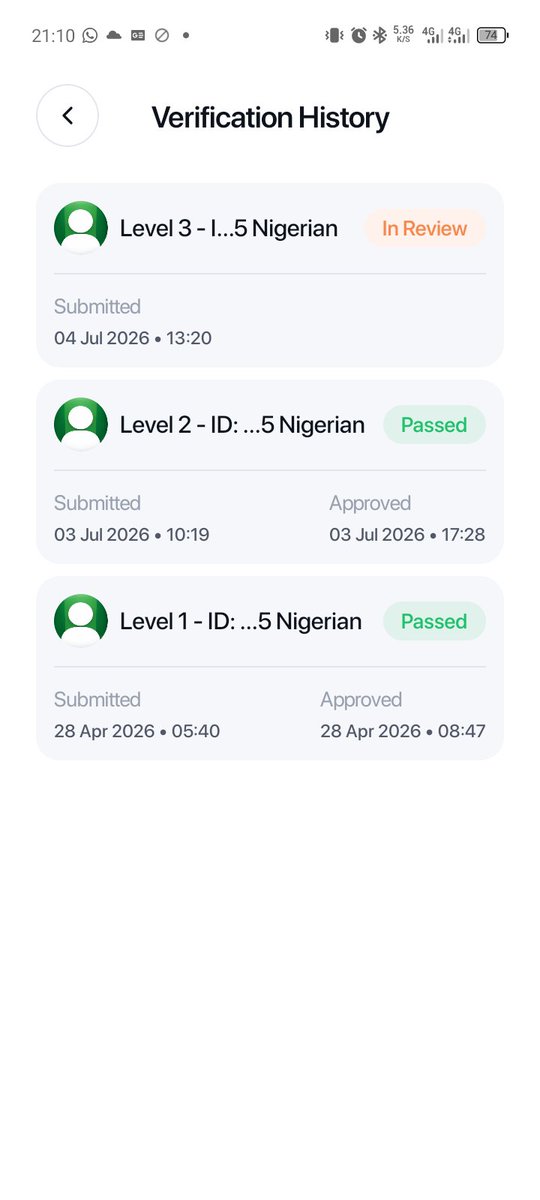 uoladejo's tweet photo. @Bl0ckchainsage @inter_link Dear @inter_link is has been since July 4 that my third KYC has been on pending, kindly check what is actually wrong and give me a KYC slot.
Username: uoladejo@894587 https://t.co/UKtvMHLfr5
