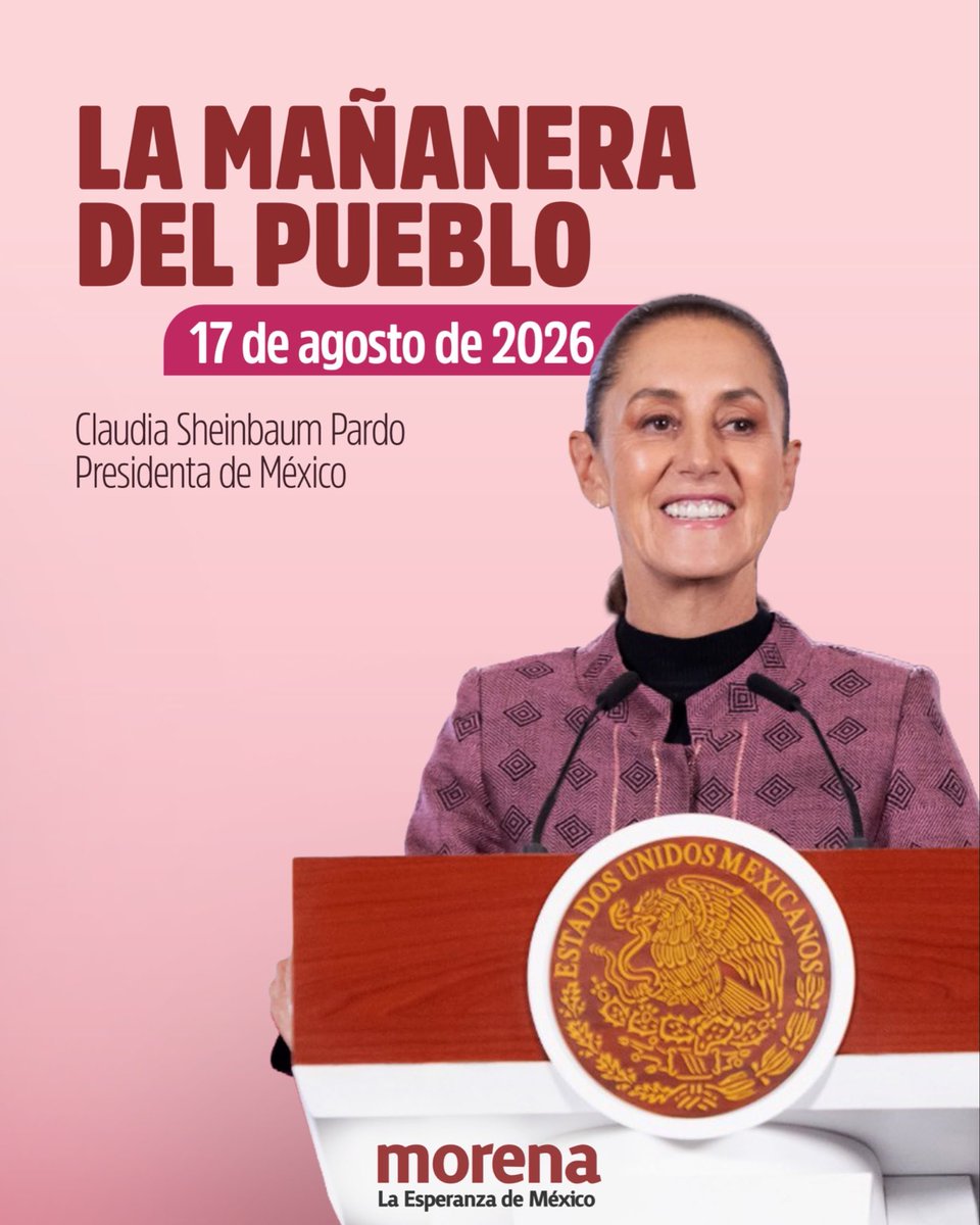 A_MontielR's tweet photo. Te compartimos el resumen de la #MañaneraDelPueblo de la Presidenta @Claudiashein. https://t.co/LemcaOVxE5