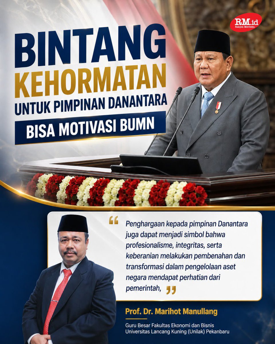 lestari21207's tweet photo. Bintang kehormatan untuk pimpinan Danantara  Apresiasi atas dedikasi, integritas, dan komitmen dalam memajukan pengelolaan aset negara.

#DanantaraUntukBangsa https://t.co/mXNlpMcK91