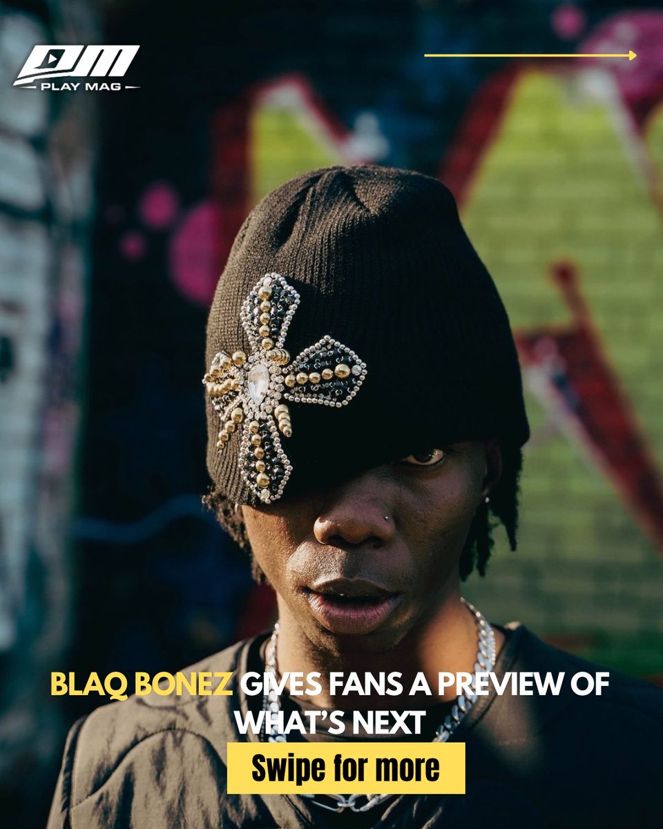 Theplaymag1's tweet photo. NEW MUSIC INCOMING 🚨👀

Blaq Bonez gives fans a preview of what’s next. Something new is cooking! 🎶🔥

#BlaqBonez #PlayMag https://t.co/6K4Zox2Aho