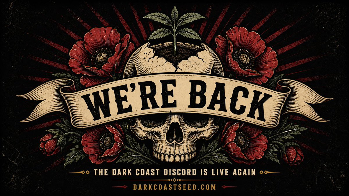 DarkCoastSeedCo's tweet photo. The new discord server is online! Join in and stay up to date with us! https://t.co/4osoZoA01a https://t.co/Q6FB5fHvLt