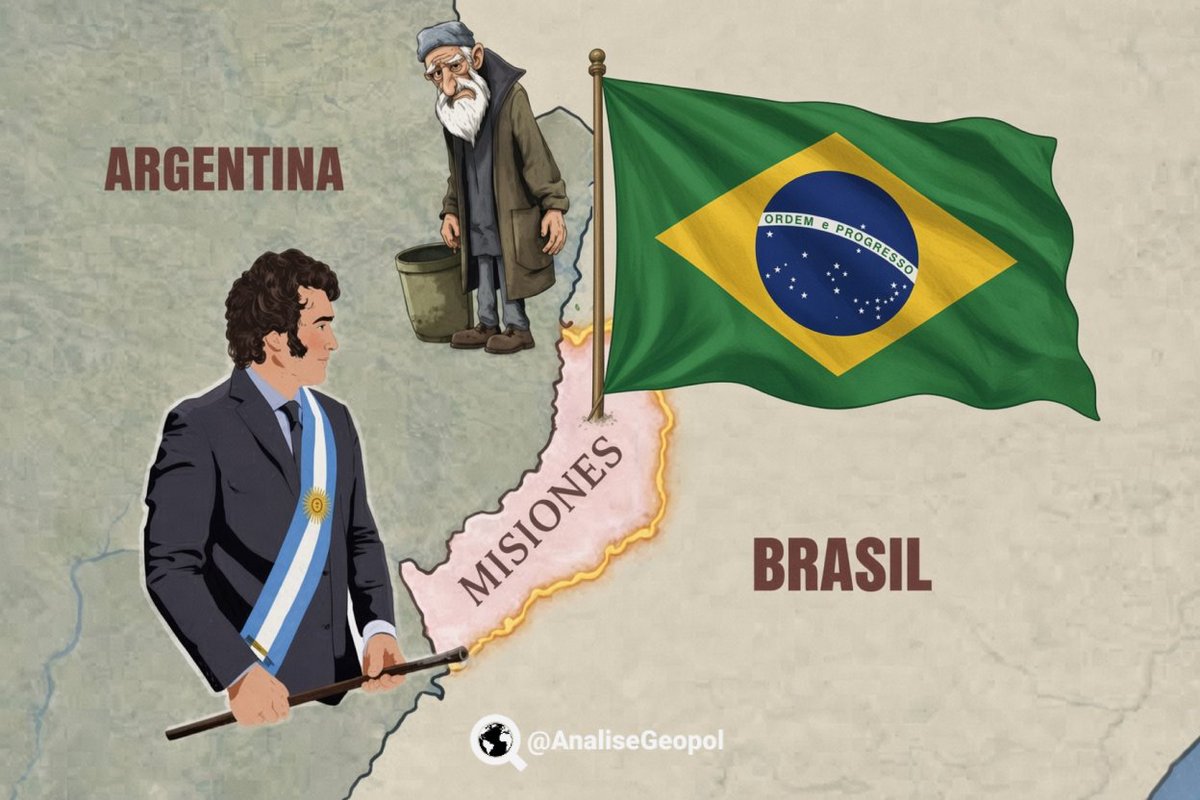 AnaliseGeopol's tweet photo. 🇧🇷🇦🇷 A população argentina da província de Misiones está revoltada com a crise econômica que o país vive, além do descaso histórico que a região sofre do governo central da Argentina, o que piorou com Milei. Muitos cidadãos da região pedem que Misiones seja anexada ao Brasil. https://t.co/31tUqCYeqw
