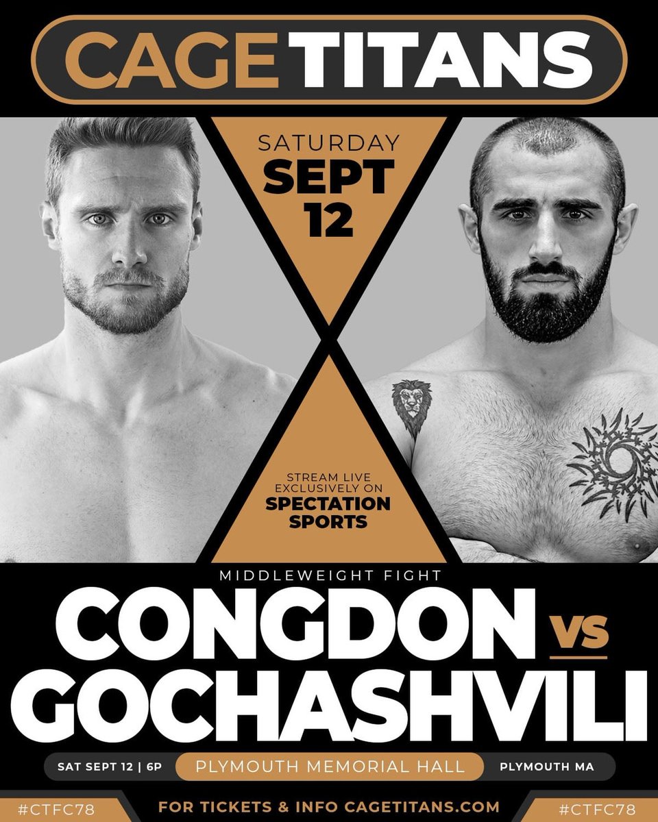 zaclikesmma's tweet photo. I enjoy when a fight happens that causes me to go "whoa that's fun". This one did just that as Jack Congdon moves up to 185 to face former CFFC title challenger Guram Gochashvili at #CTFC78 on September 12th live on @SpectationNet. https://t.co/DjCrpN2Su3