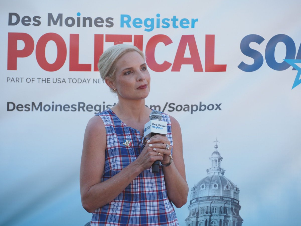 KObradovich's tweet photo. Republican U.S. Senate candidate Ashley Hinson said Monday she supports providing the U.S. Department of Defense funding that allows the nation to have a strong military presence during their war with Iran, @robinlopsahl reports. https://t.co/pUK9MKqgNf https://t.co/IvI5uZeNfe