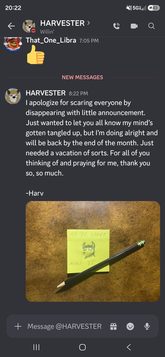ThatOneL1br4's tweet photo. Proof of life https://t.co/7zGDooKia2