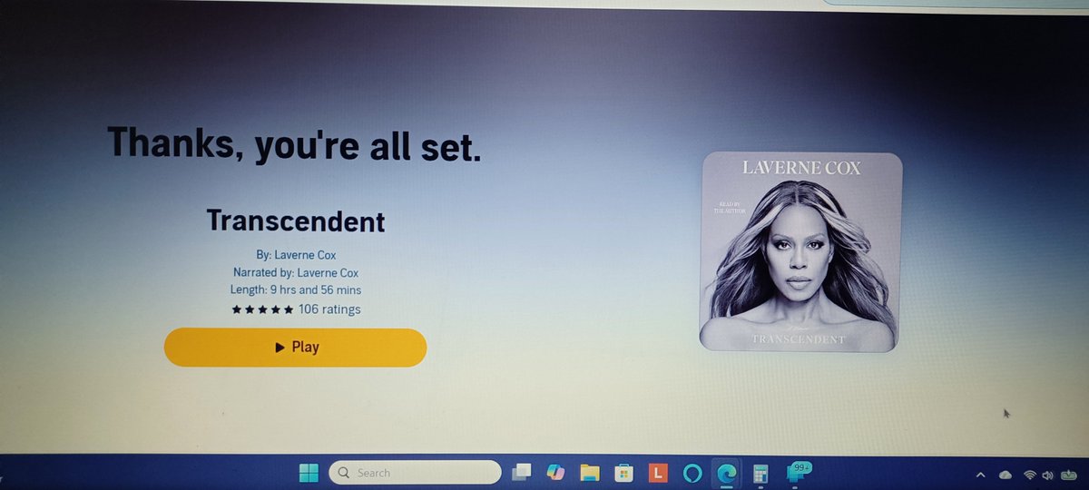 TeYoJe's tweet photo. I cannot wait to dive in, Ms. @LaverneCox! This will be my new favorite. #Transcendent! https://t.co/9GN1qP0j8m