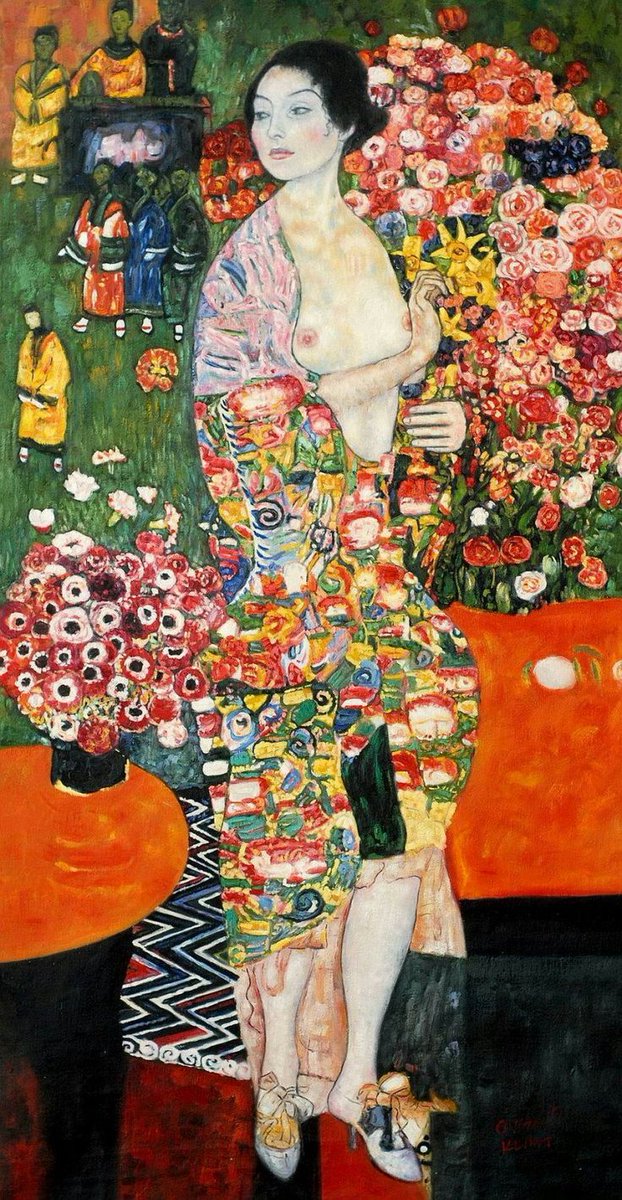 ri07657790's tweet photo. Gustav Klimt, ''The Dancer'', 1916- 1918, Oil on canvas, 180 x 90 cm, Private Collection. ☮️💜🎨🖌️
#art #ArtLovers #gustavklimt #artpainting #painting https://t.co/lFuPGWcRMt