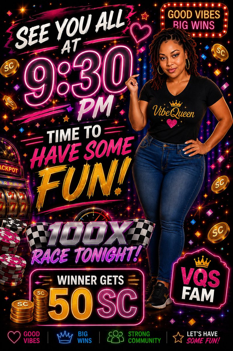 Vibequeenslots's tweet photo. https://t.co/eEkV5b5FGG @myprizeus 
time to have some fun see you all tonight https://t.co/rw7bgT1zjJ