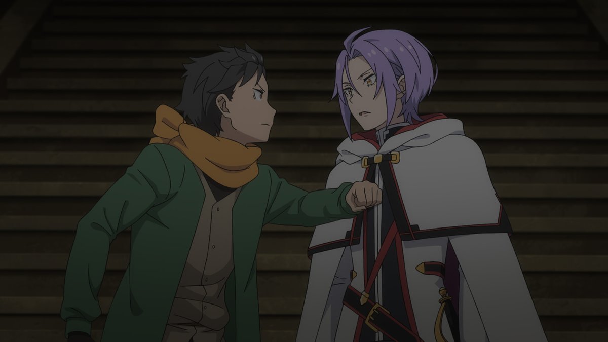 Rezero_official's tweet photo. ◪先行カット公開◪

TVアニメ『Re:ゼロから始める異世界生活』
4th season 《奪還編》第13話
8月19日(水)より放送

第13話「立ちなさい」
『試験』のクリア優先へと方針を定めたスバルたちは、レイド本人の『死者の書』を探しに書庫へ行く。その後、発見された『死者の書』を読むと――少女がスバルを出迎える。
https://t.co/B4kGHkbo2U

#リゼロ #rezero