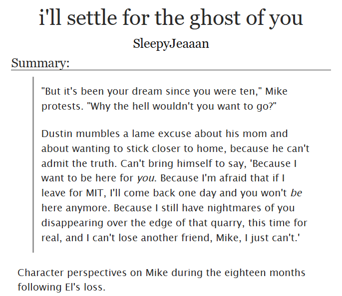 MilevenFics's tweet photo. ⊹ ࣪ ˖ i'll settle for the ghost of you ⊹ ࣪ ˖
by SleepyJeaaan

Oneshot, 3,087 words
PostS5, Angst, HurtComfort, 
part 1 of ‘four years’ universe

https://t.co/1dKd0C4xsy https://t.co/z9P3gRbpUW