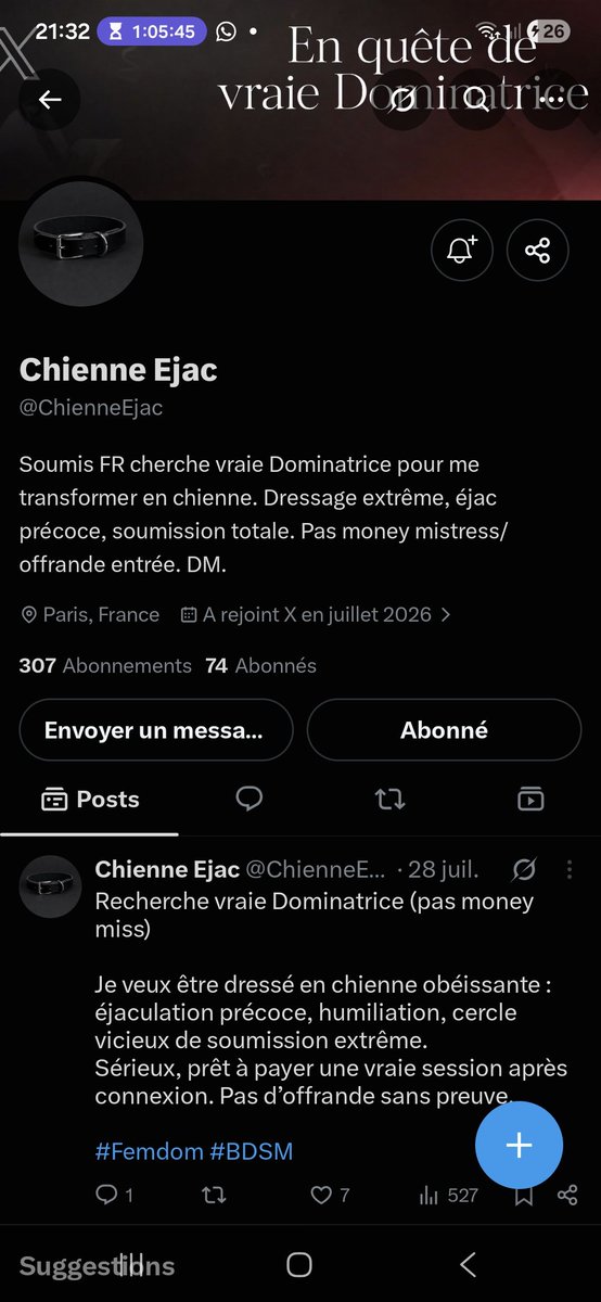InesTheQueen6's tweet photo. FAKE !!! 

Malgrés son compte il m’a litteralement dit que je serait payer mais m’a bien fait tourner en bateau pour ne jamais rien me donner. 
C’est dommage, c’était vraiment un bon soumis avec une minuscule bite.
Mais chui la pour gerer un chien, pas un couple wesh 🥱💅😡 https://t.co/Db4wdk5gBH