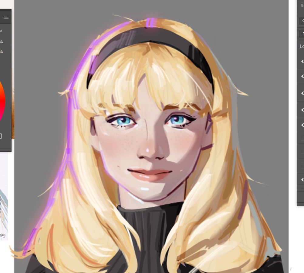Ydoe985's tweet photo. Did a Spider-verse version of Gwen Stacy  a bit ago.
#digitalart https://t.co/irMIFAaNQp