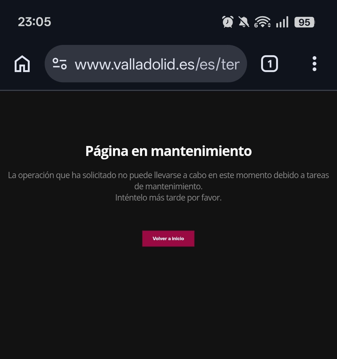 chiflasty's tweet photo. @oscar_puente_ Encima en la web del ayuntamiento indicaban que se podía coger el desvío de la VA-30 dirección carretera de Soria. Y era mentira, desviaban el tráfico por el lateral de Motores para volver hacia Laguna.
Desde por la tarde está en mantenimiento la web para que no lo veamos... https://t.co/WbVoyuijNH