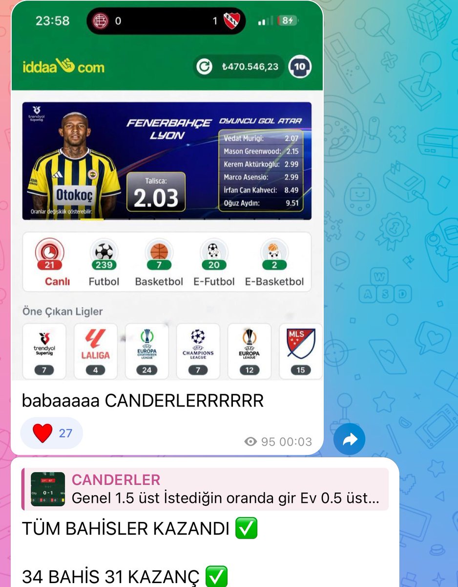 iddaaCanderler's tweet photo. 500.000 TL KAZANÇ ✅ 

Can varsa para var 3 günde bültenin içinden geçtim sizlere yüz binler kazandırdım ben de kazandım ✍️ 

2 kardeşime güzel bi ödülüm olacak tüm butonlara basmanız yeterli. https://t.co/0KbrEFJ9Ij