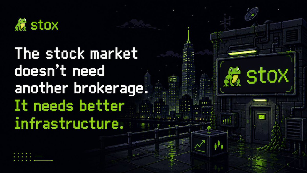 tryStox's tweet photo. The stock market doesn’t need another brokerage. It needs better infrastructure.

Traditional markets were designed around accounts, brokers and custodians. Crypto introduced wallets, smart contracts and self-custody.

What happens when you combine both?

Stox.

Do you think equities belong on-chain?