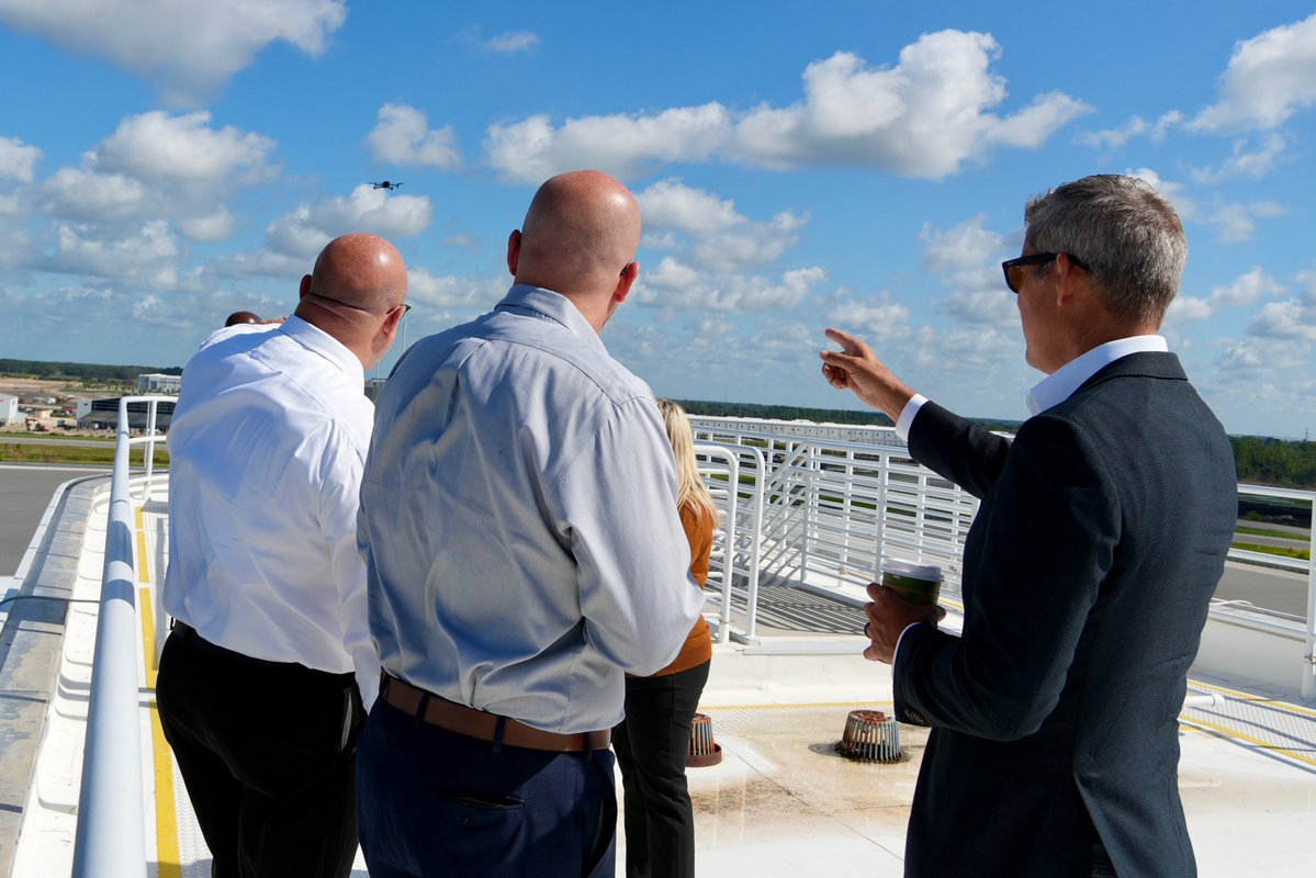 SecDuffy's tweet photo. The future of transportation is BRIGHT 

@MyFDOT’s Suntrax in sunny Florida 🤩

This is first-EVER dedicated facility for both autonomous vehicle and eVTOL testing

And thanks to the Trump Administration, commercial test eVTOL flights will be launching across the sunshine state later this year 👀

It’s all part of our nationwide pilot program to reshape the way people and products move!