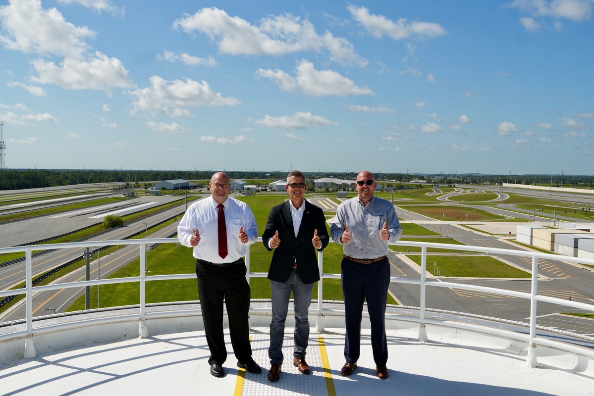 SecDuffy's tweet photo. The future of transportation is BRIGHT 

@MyFDOT’s Suntrax in sunny Florida 🤩

This is first-EVER dedicated facility for both autonomous vehicle and eVTOL testing

And thanks to the Trump Administration, commercial test eVTOL flights will be launching across the sunshine state later this year 👀

It’s all part of our nationwide pilot program to reshape the way people and products move!