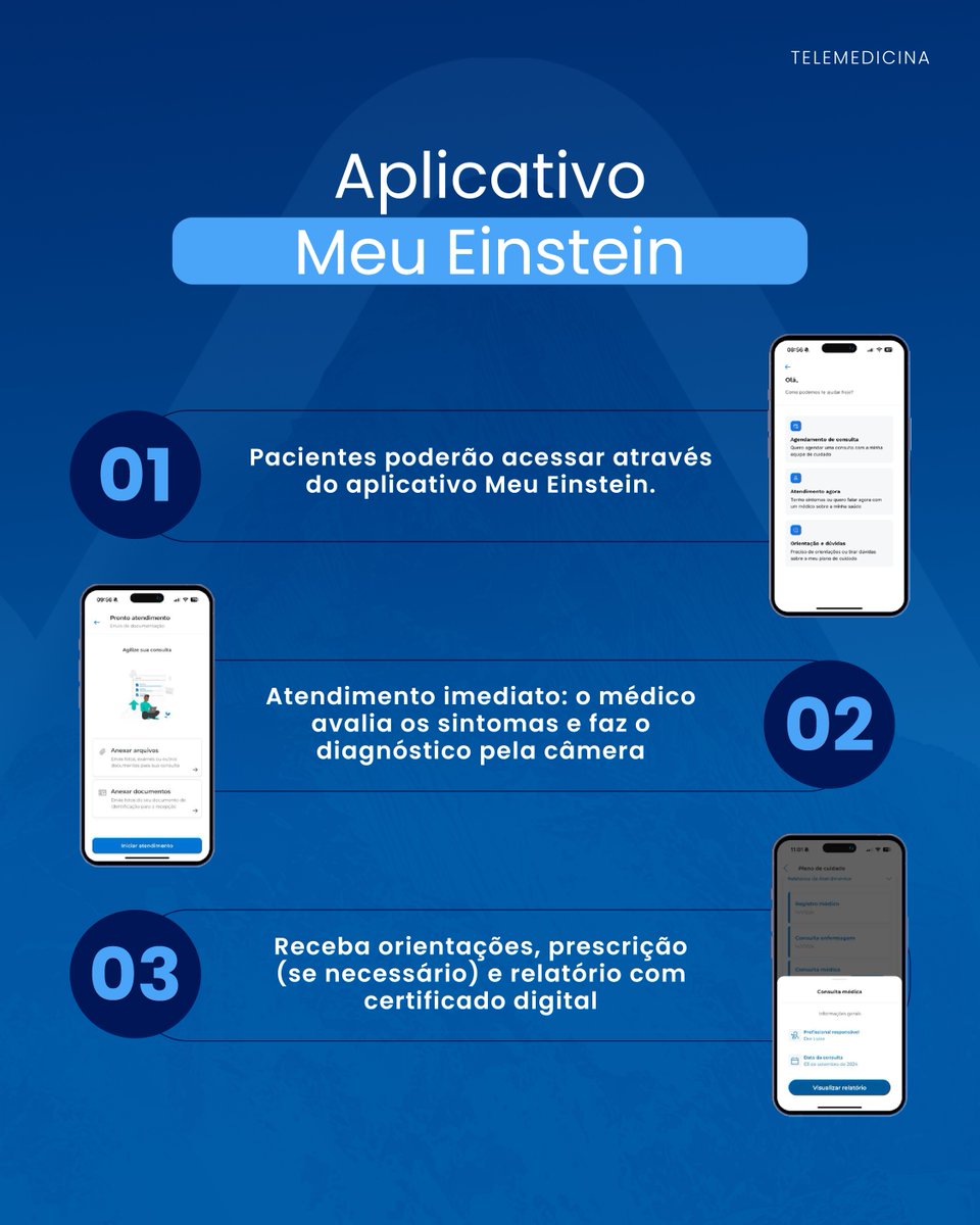 EverInsurance's tweet photo. Cuidar da sua saúde ficou simples. 🩺 Com a Telemedicina EVER®, você tem acesso 24/7 a médicos do Einstein Hospital Israelita no seu celular para consultas de urgência ou orientação clínica. Baixe o app Meu Einstein pelo QR code e tenha saúde a um clique! 📱

#forEVERwithyou https://t.co/eUqfUnXE56