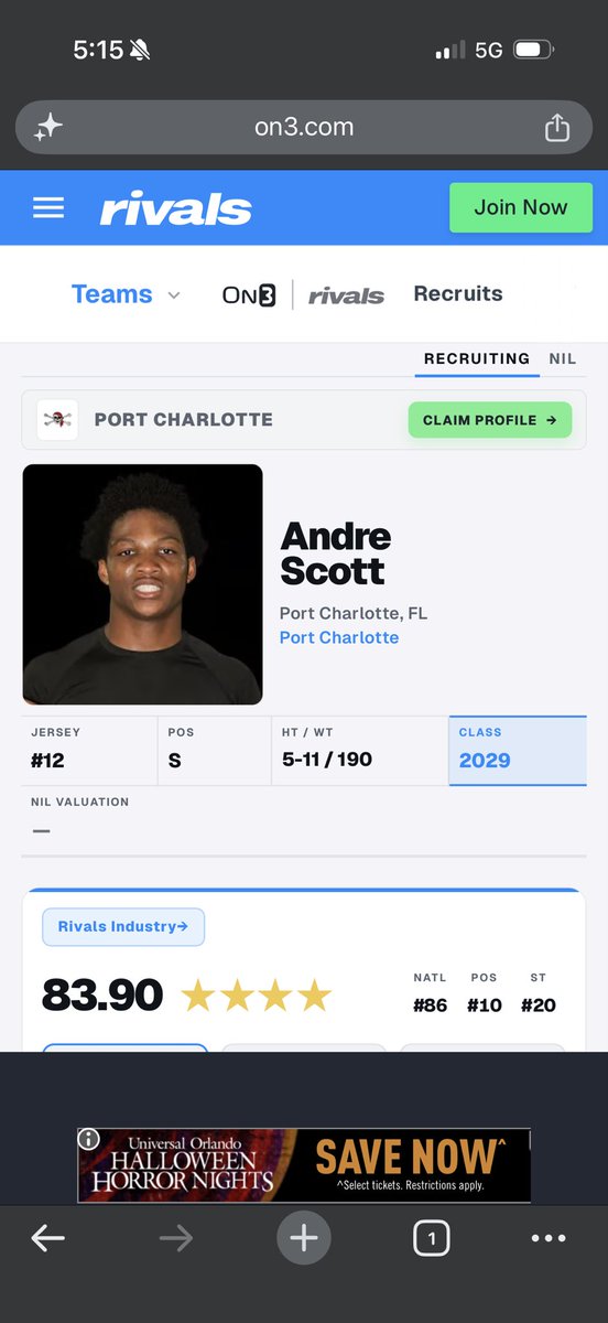 PortCharlotteFB's tweet photo. 2 INTs last game and a DPOW last week and now a 4 star ranking 🔥
#choosehard https://t.co/1mUqTKBMtz