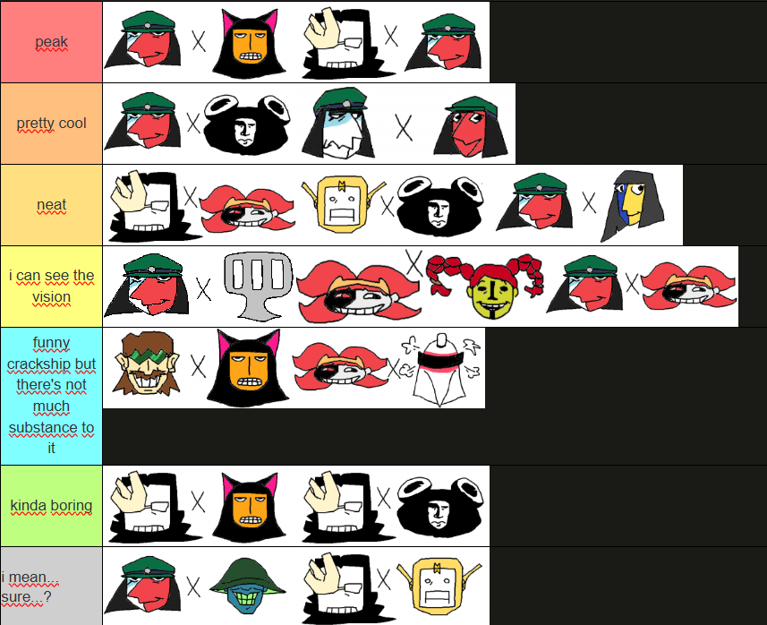 lumecaga_'s tweet photo. ena dream bbq ships tierlist because i was bored https://t.co/6bpccISmch