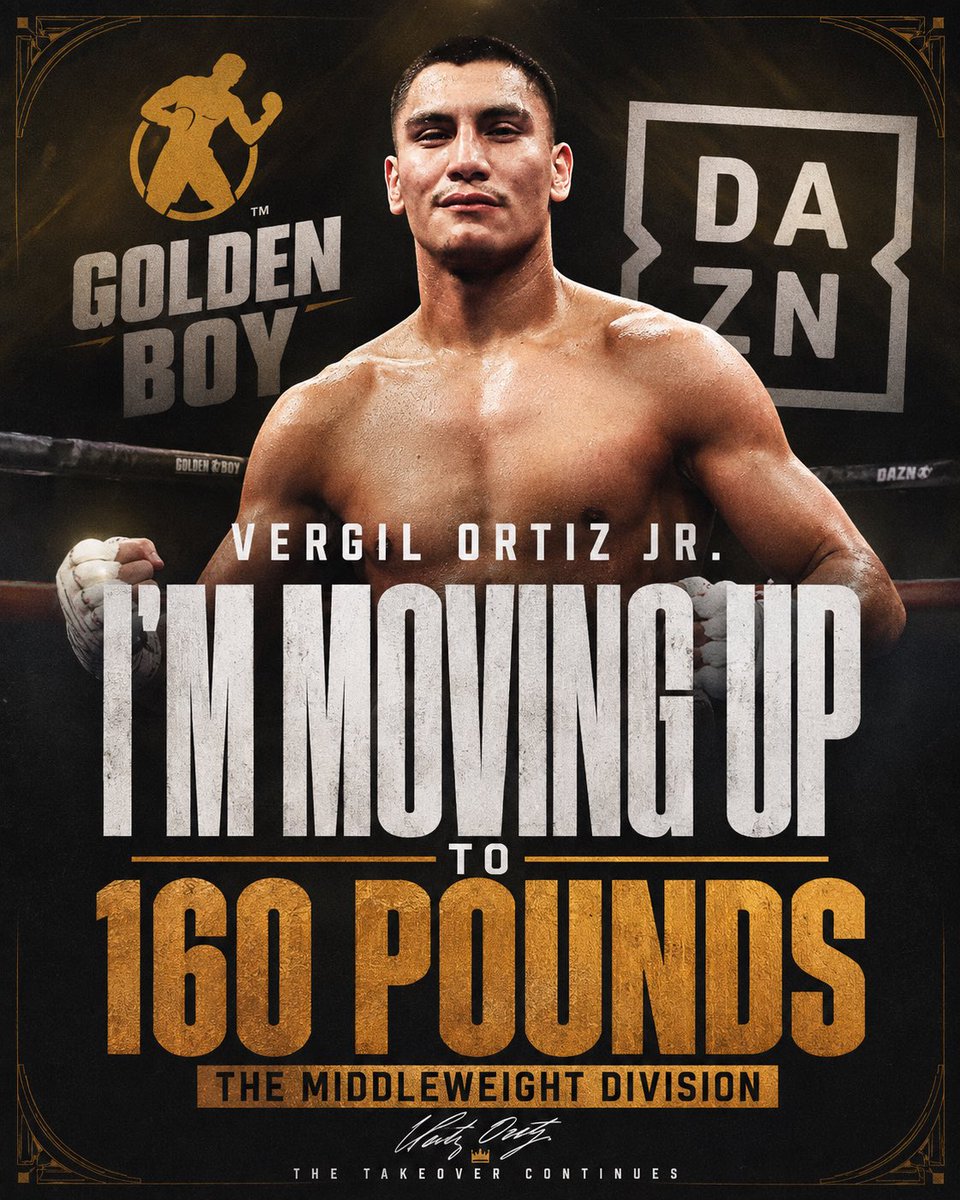 fighthooknews's tweet photo. Vergil Ortiz Jr. Will make his Ring Return in November and will Move Up to 160 Pounds for a Opportunity at a Middleweight title. This will be his 3rd Weight Class without Winning a Major World title. It will also mark one year out of the Ring for Ortiz and with all the Big names at 154 lbs looking to Freeze Vergil out for now. Ortiz Team is looking for big Challenges at the Higher Weight. #vergilortizjr #daznboxing #mexicanboxing #goldenboyboxing #boxingnews