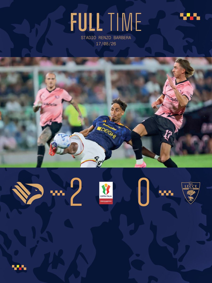 OfficialUSLecce's tweet photo. ⏹️ Triplice fischio al Barbera https://t.co/lQQEigbZ1v