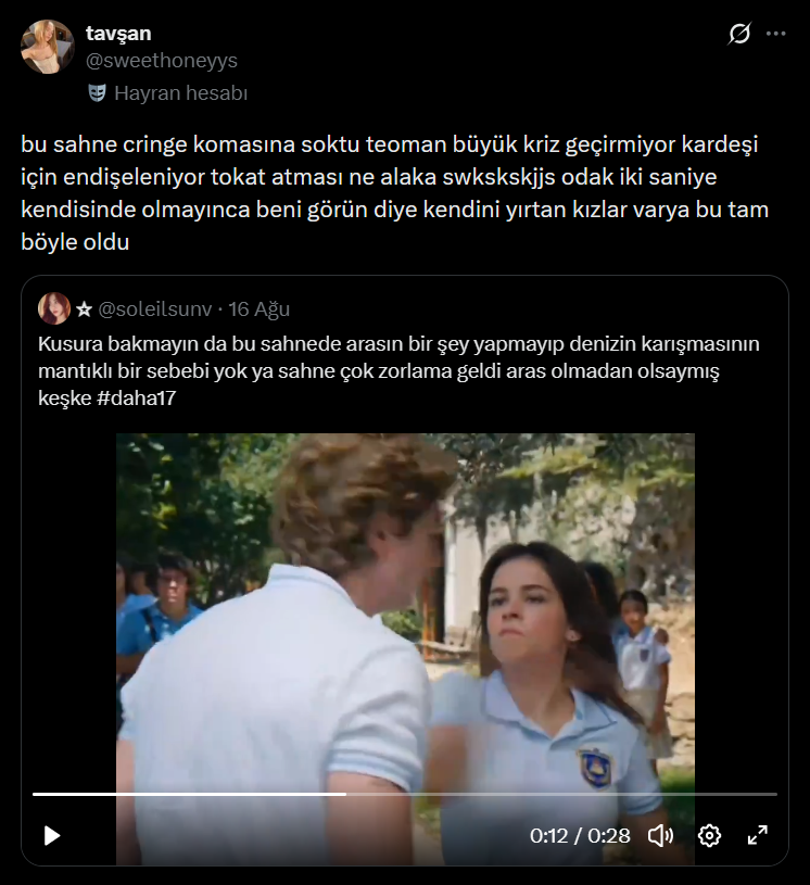 BursaliDante's tweet photo. fikri var beyni yok nasıl kriz geçirmiyor? bildiğin travması tetikleniyor kör müsün? gayet de ata iyi oynamış ve deniz'in de onu kendine getirmek için tokat atması da gayet doğal... https://t.co/IIP57IBKKq